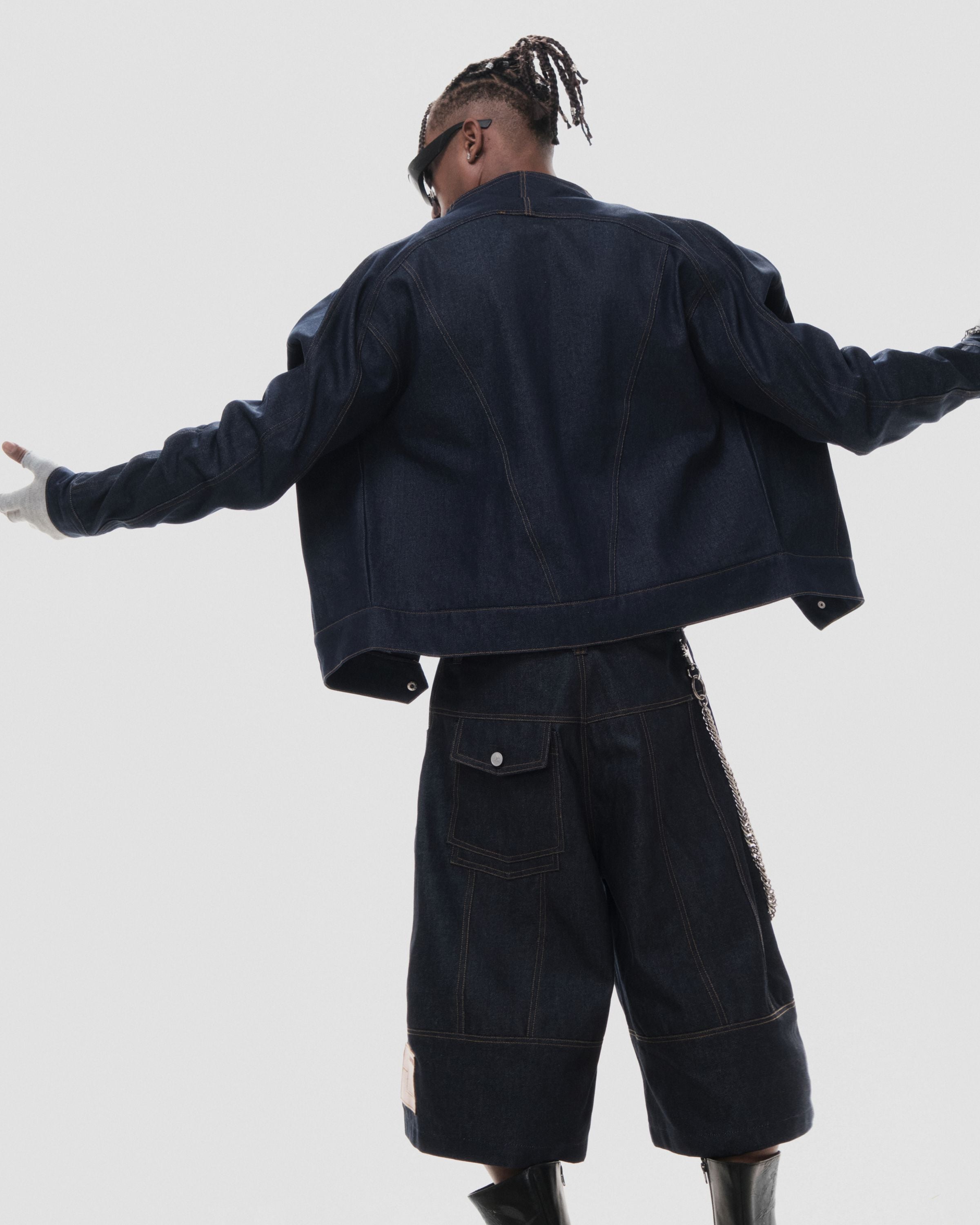 RVB Shinka Core Denim Jort Wide Leg Shorts Blue Vietnamese Streetwear