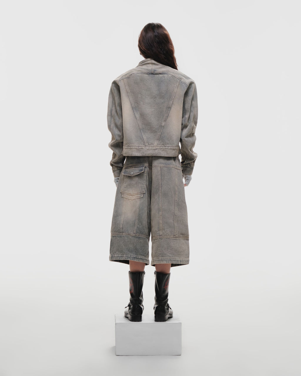 RVB Shinka Core Denim Jort Wide Leg Shorts Beige Vietnamese Streetwear