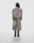 RVB Shinka Core Denim Jort Wide Leg Shorts Beige Vietnamese Streetwear