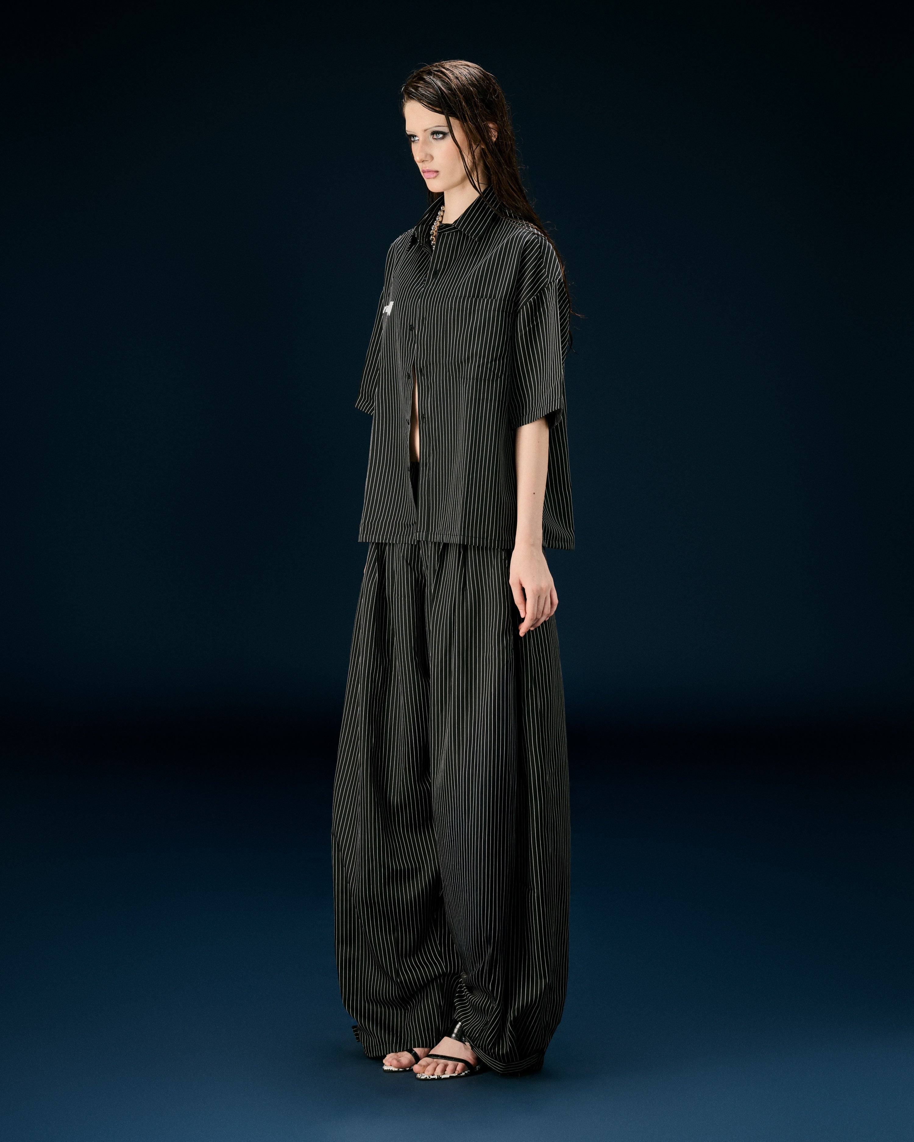 Wide Leg Striped Pants