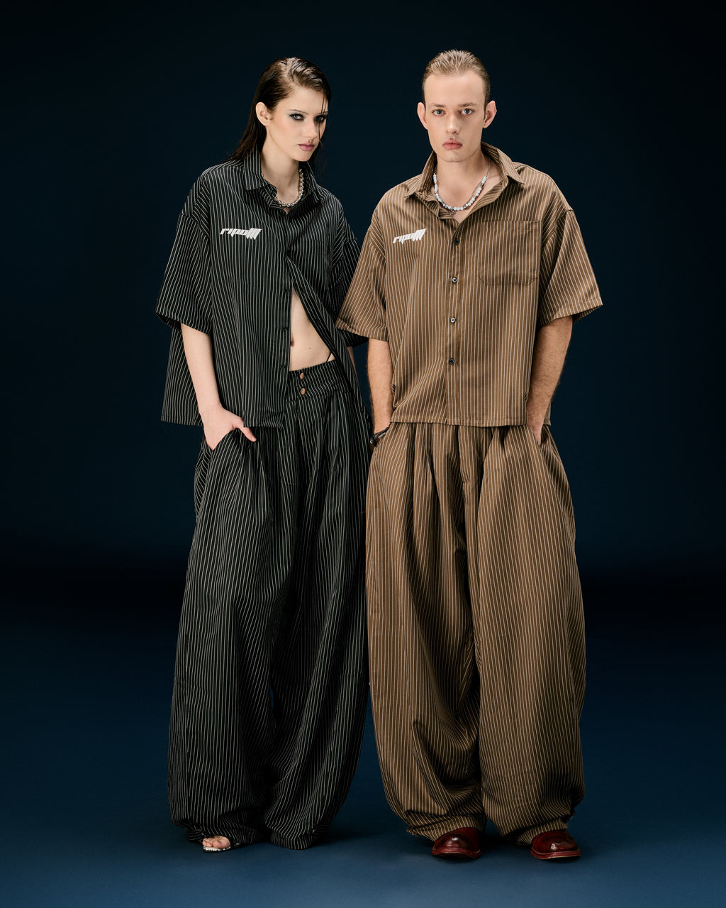 Wide Leg Striped Pants