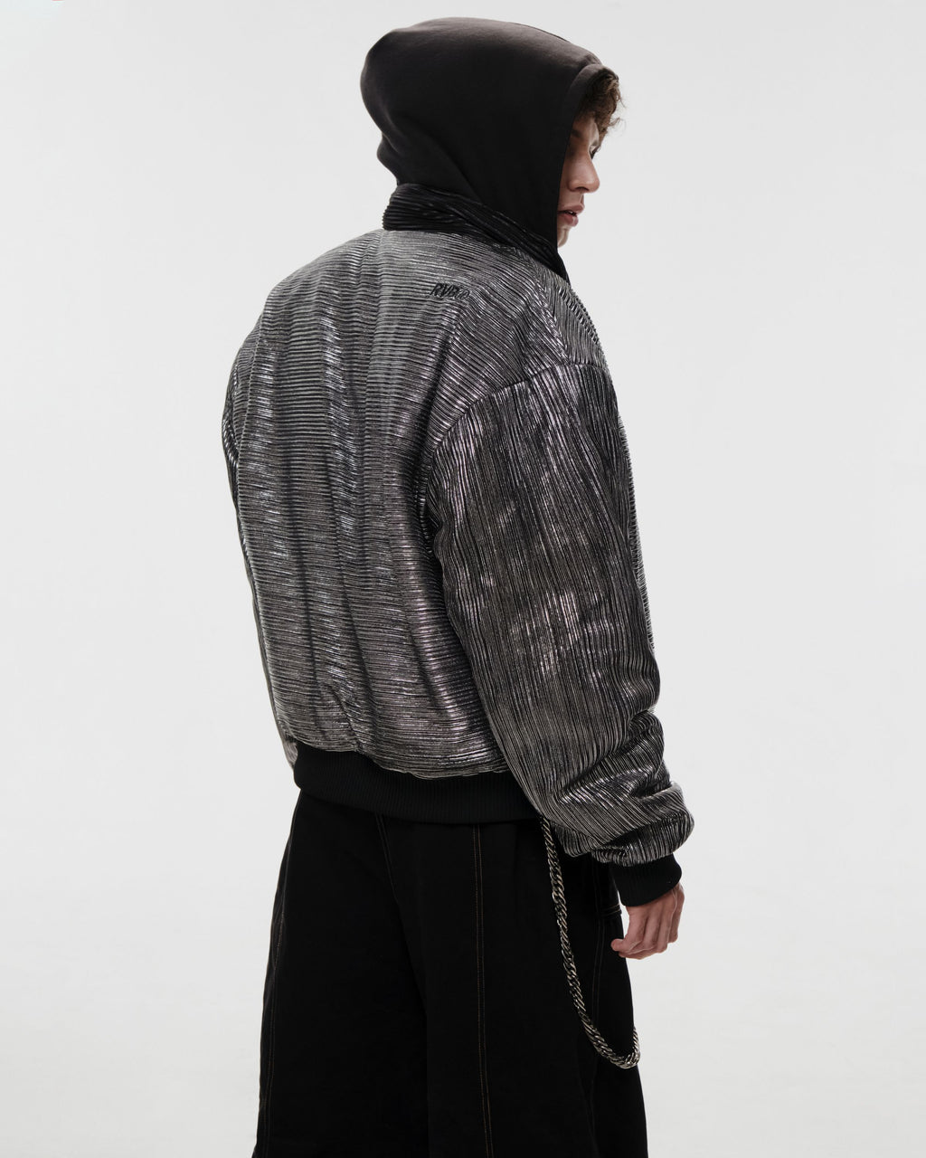 RVB Shinka Shift Reversible Bomber Jacket Silver Vietnamese Streetwear