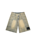 RVB Shinka Core Denim Jort Wide Leg Shorts Beige Vietnamese Streetwear