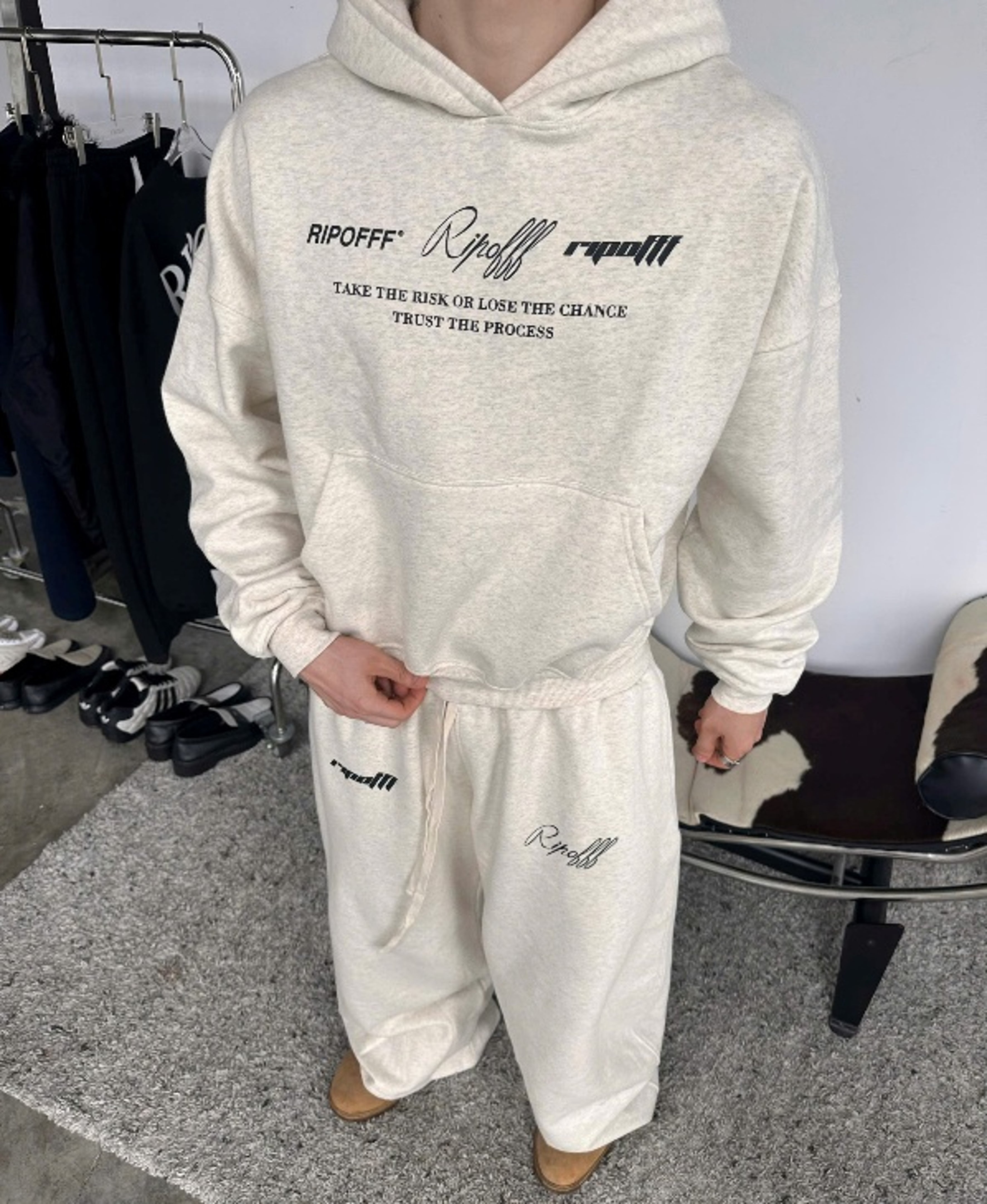 RIPOFFF Triple Logo Sweatpants Vietnamese Streetwear