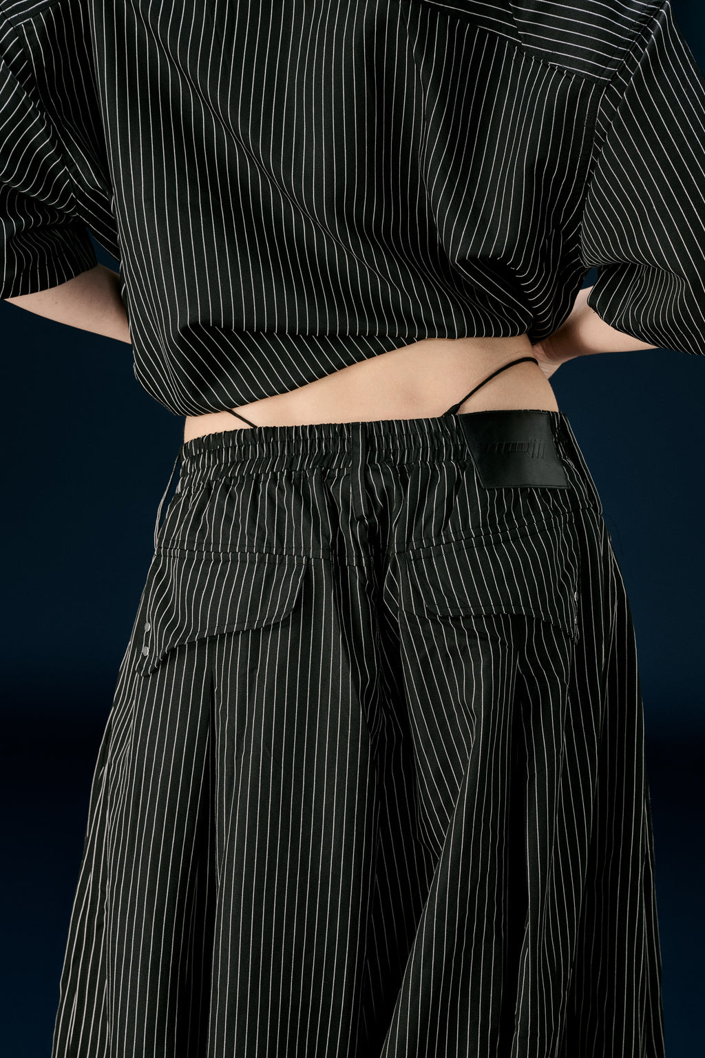 RIPOFFF Wide Leg Striped Pants Vietnamese Streetwear