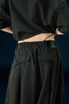 RIPOFFF Wide Leg Striped Pants Vietnamese Streetwear