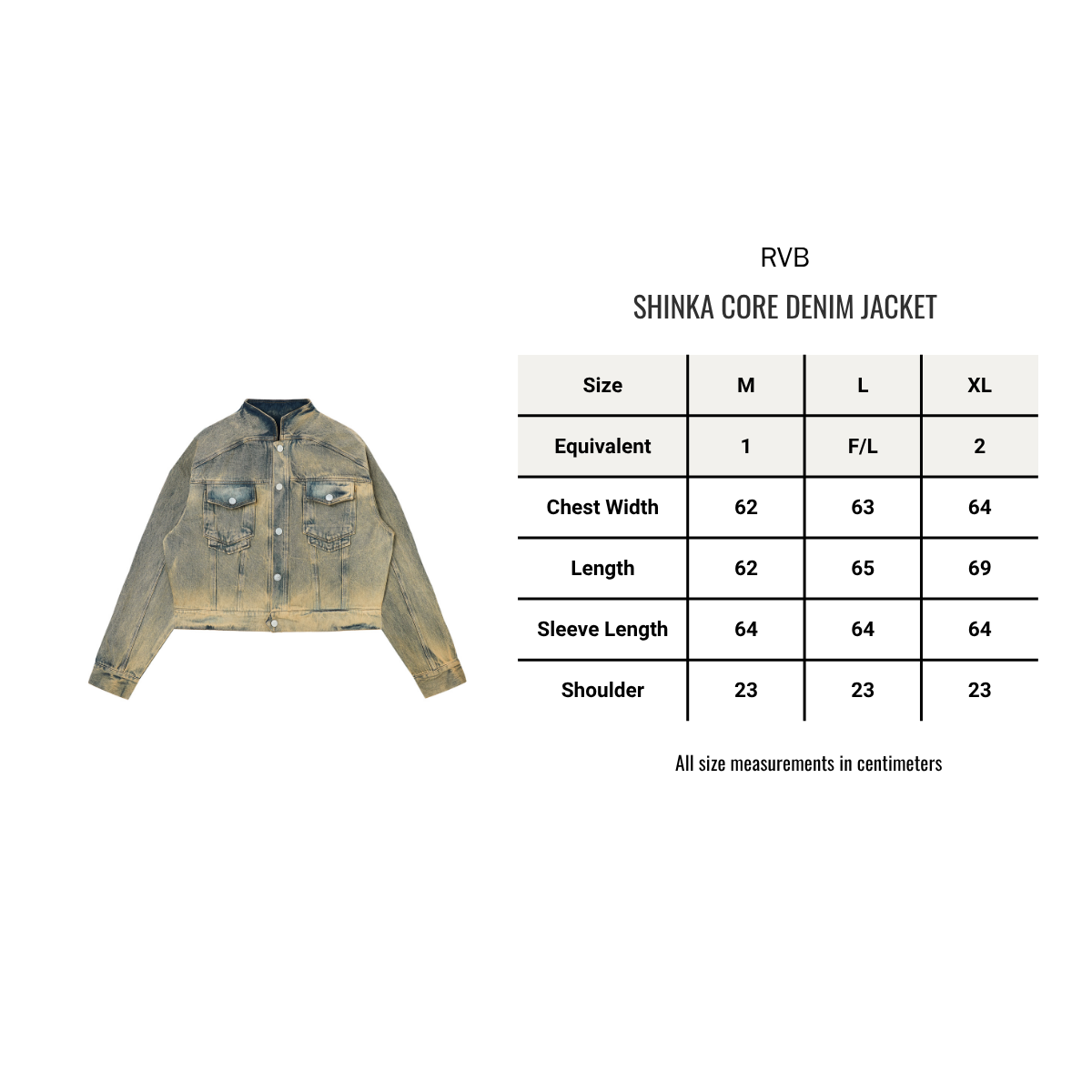 Shinka Core Denim Jacket Boxy Beige