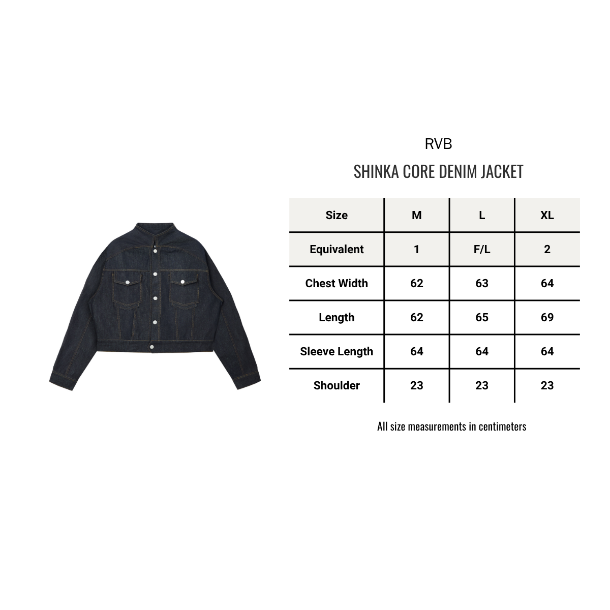 Shinka Core Denim Jacket Boxy Blue