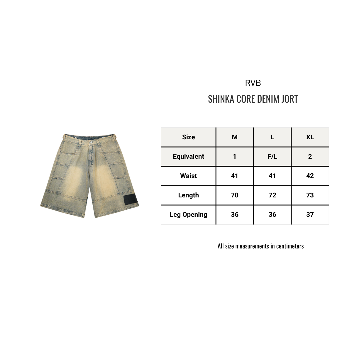 Shinka Core Denim Jort Wide Leg Beige
