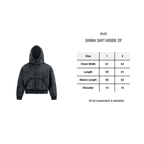 Shinka Shift Boxy Hoodie Zip Smoke