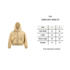 Shinka Shift Boxy Hoodie Zip Sand
