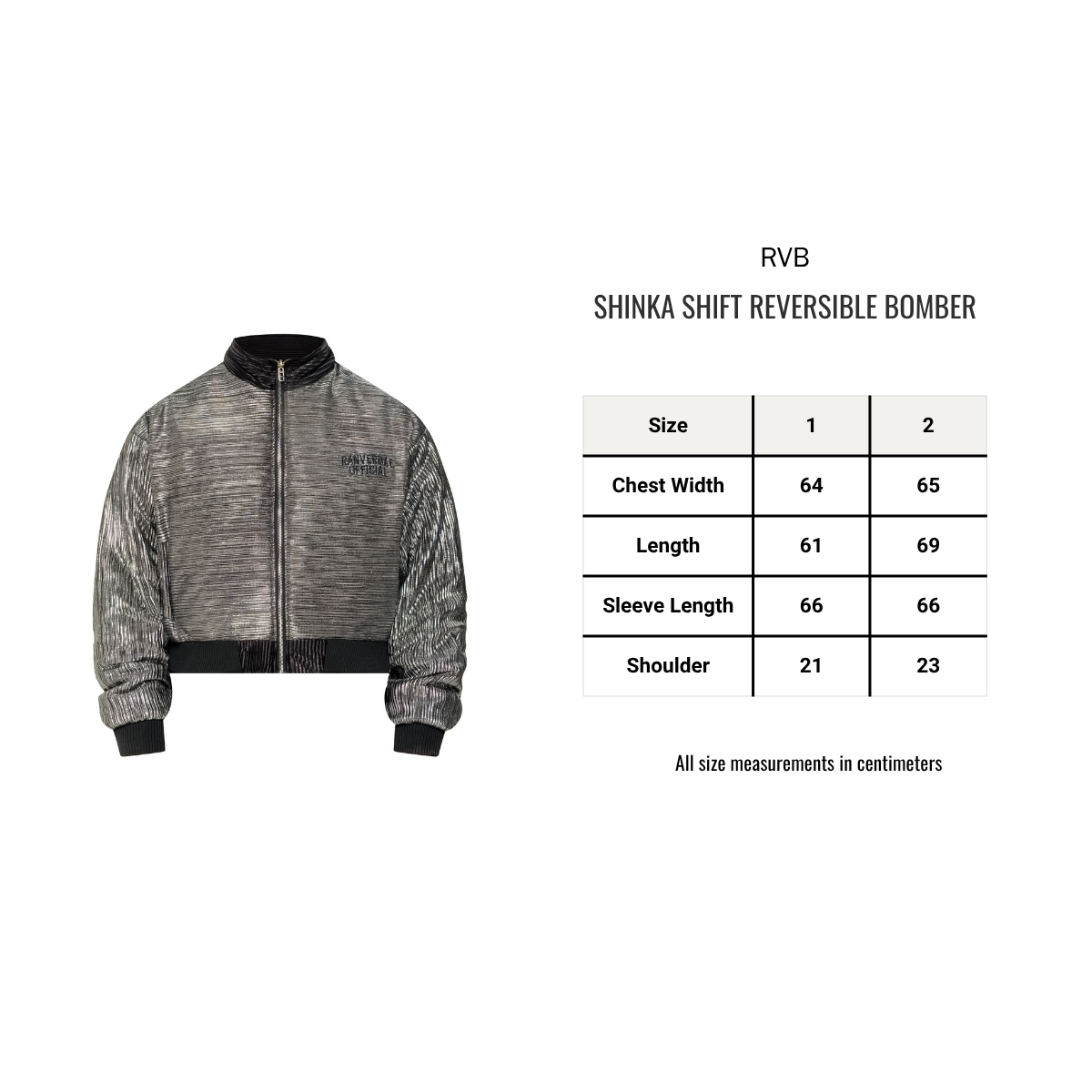 Shinka Shift Reversible Bomber Jacket Silver