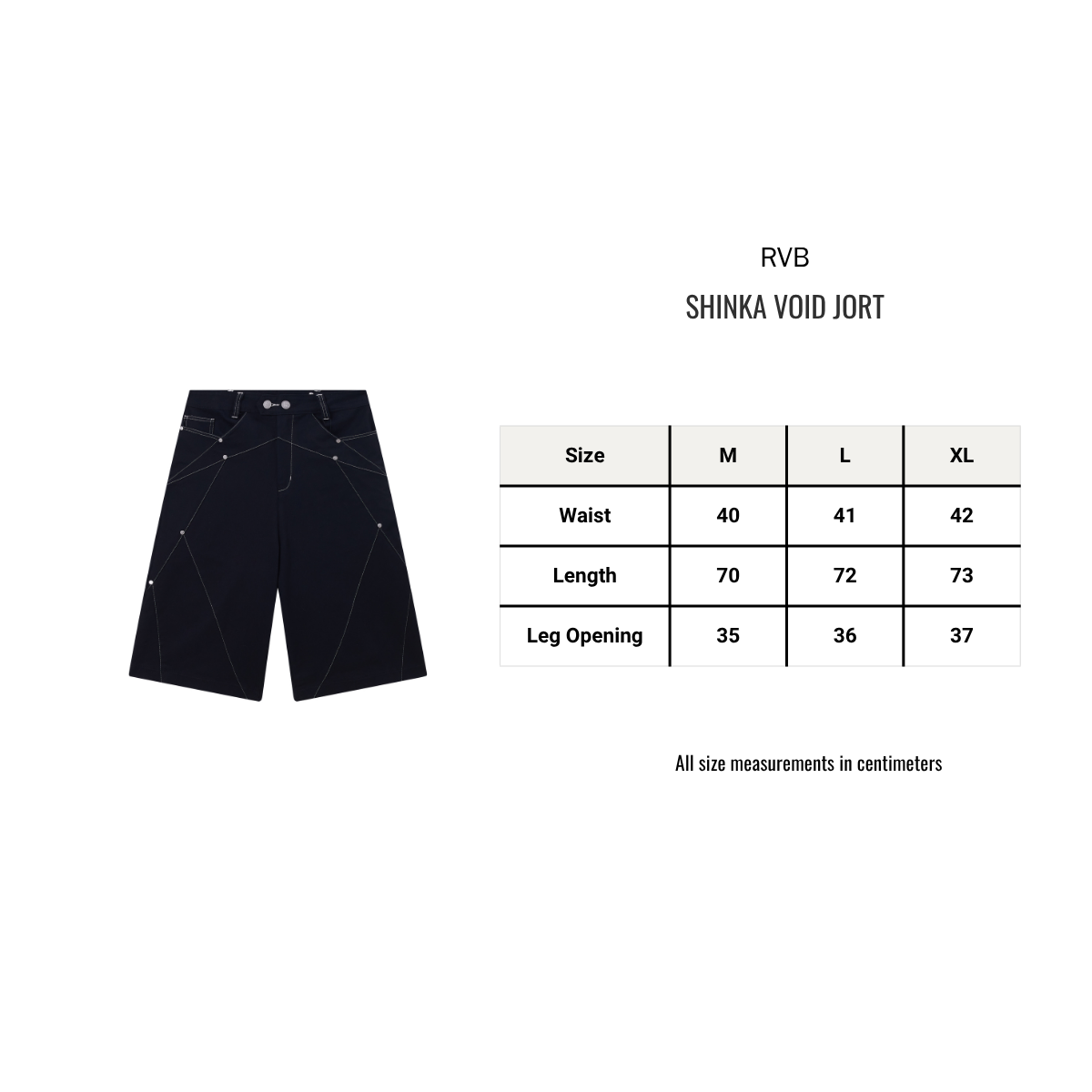 RVB Shinka Void Jort Wide Leg Shorts Vietnamese Streetwear