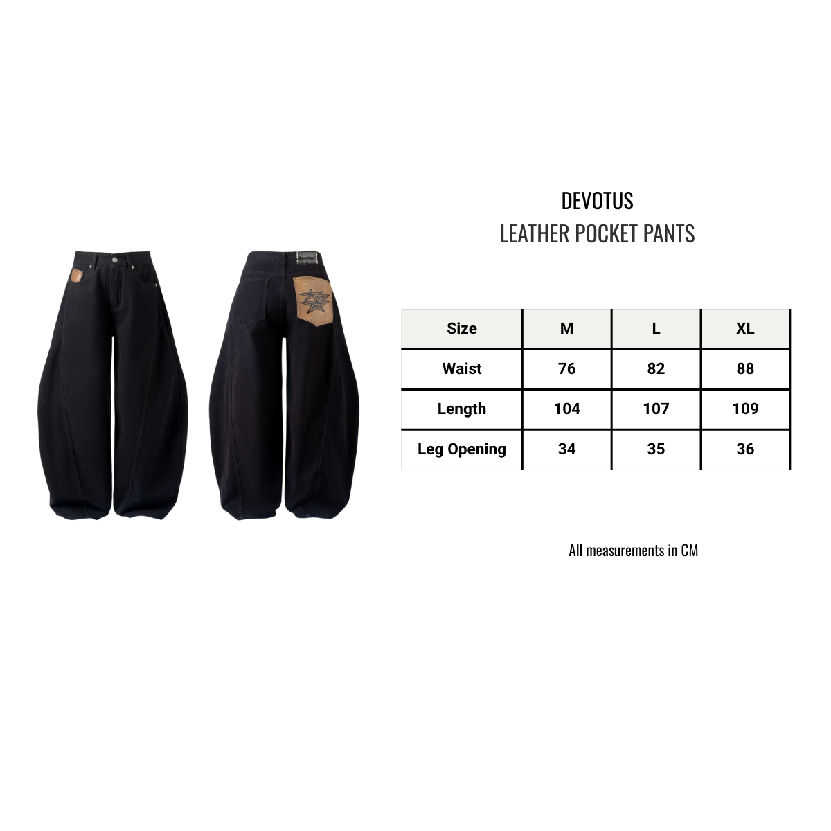 DEVOTUS Leather Pocket Jeans Vietnamese Streetwear