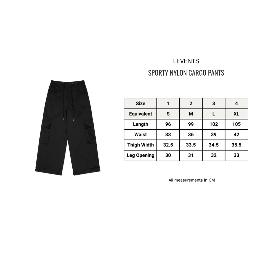 Sporty Nylon Cargo Pants