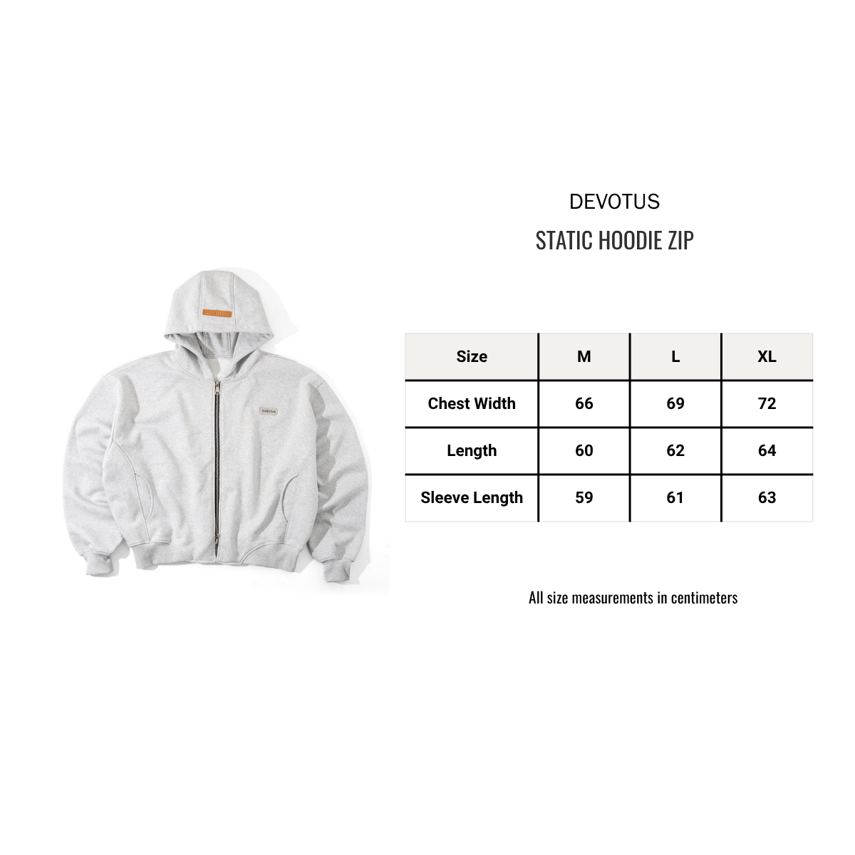 DEVOTUS Static Zip Oversized Hoodie Vietnamese Streetwear