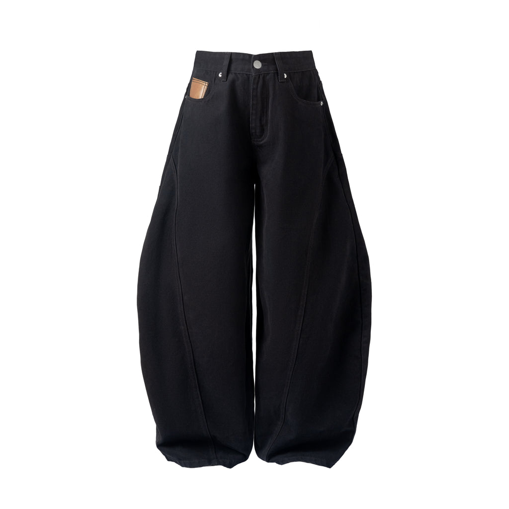 DEVOTUS Leather Pocket Jeans Vietnamese Streetwear