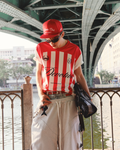 Jersey Mesh Boxy Red