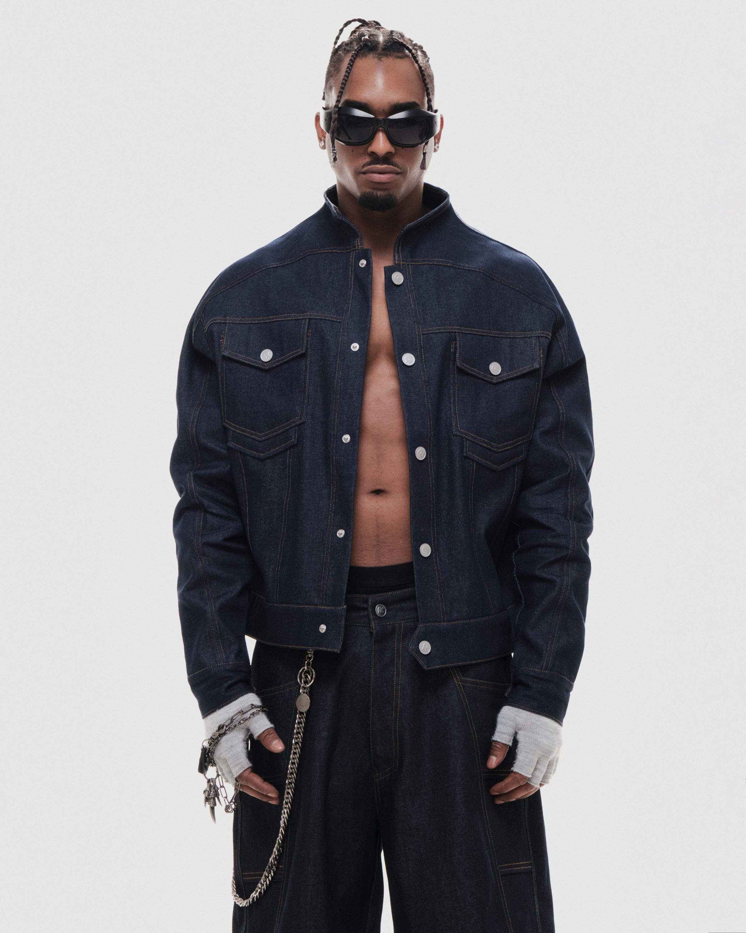 Shinka Core Denim Jacket Boxy Blue