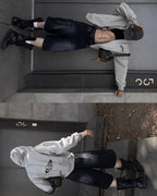 ZIP Blur Boxy Hoodie