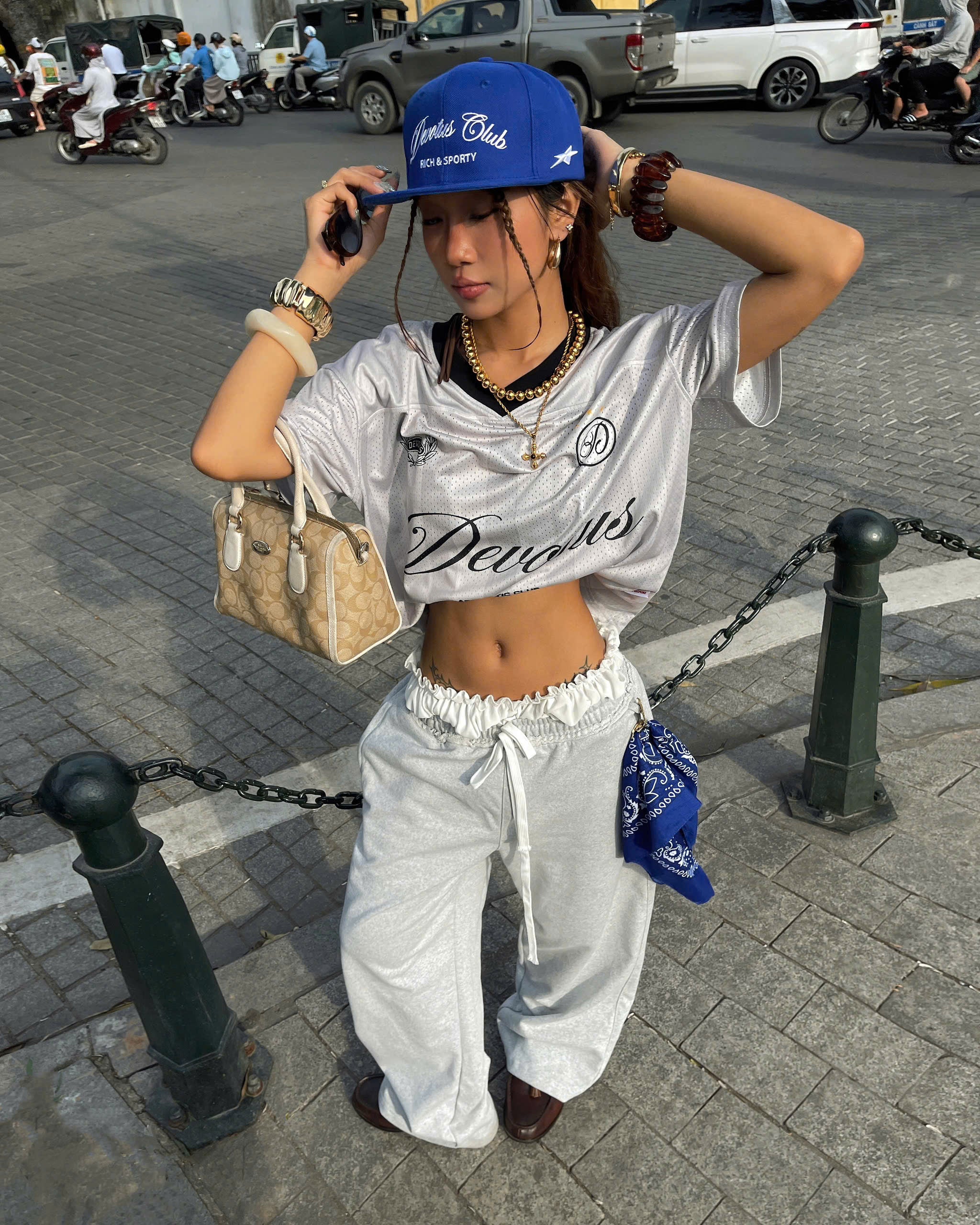 Jersey Mesh Boxy Grey